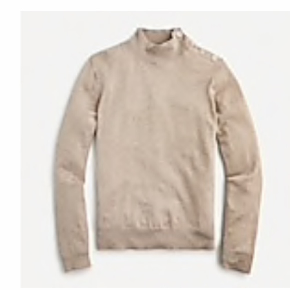 Like New J.Crew Silk-blend shoulder-button sweater